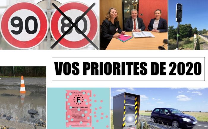 Vos priorités pour 2020, pour une sécurité routière juste et efficace !