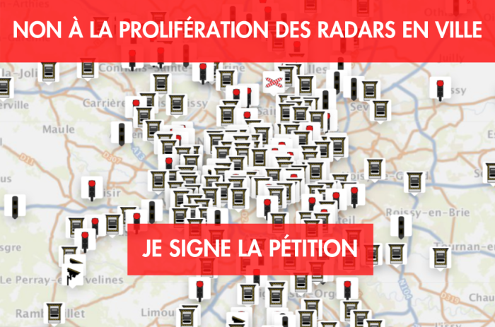 Vous êtes déjà 45 000 à avoir signé notre pétition contre la prolifération des radars en ville !