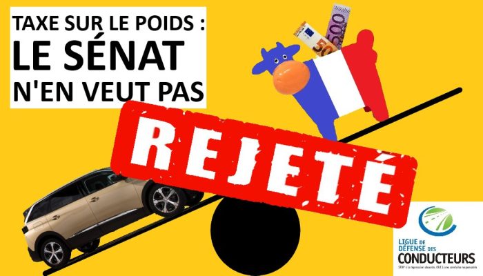 Victoire 2020 : le Sénat supprime le malus au poids, aiguillonné par la mobilisation et les arguments de la Ligue de Défense des Conducteurs et de ses sympathisants