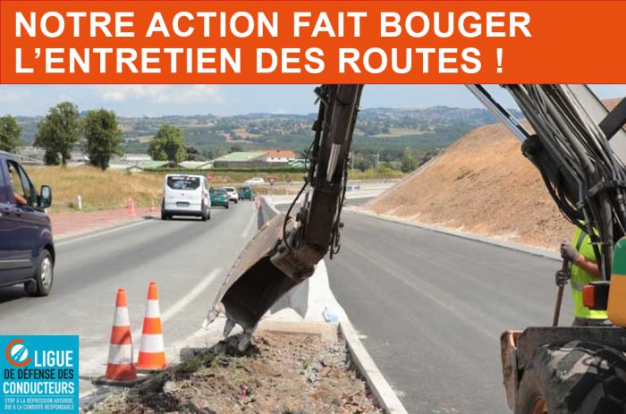 Notre action fait bouger l&rsquo;entretien des routes !