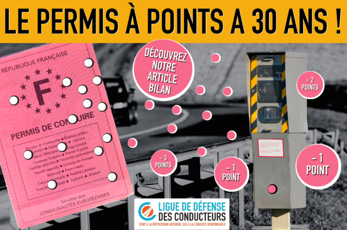 10 chiffres effarants pour les 30 ans du permis de conduire à points