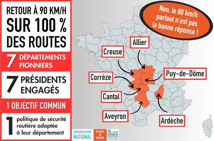 Retour à 90 km/h sur 100 % des routes : les arguments des présidents des sept départements pionniers