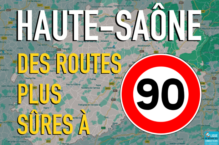 Depuis le retour à 90 km/h, les routes de la Haute-Saône sont plus sûres
