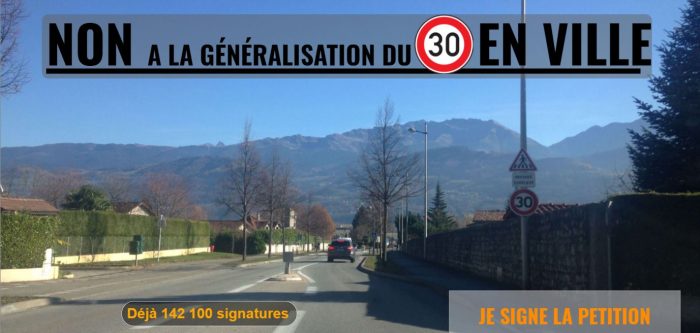 Non à la généralisation du 30 en ville